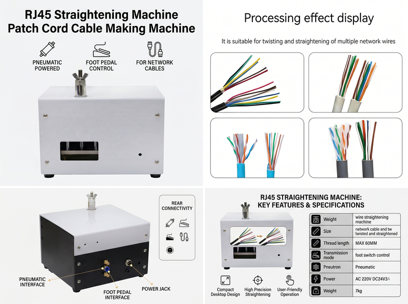 RJ45 整直機 跳線製造機 JW-P08