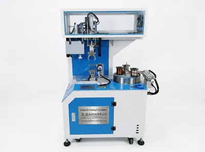 自動O型電線繞線紮線機 圓形線圈捆綁 雙綁帶 WPM-82o - 自動電纜繞線紮線機