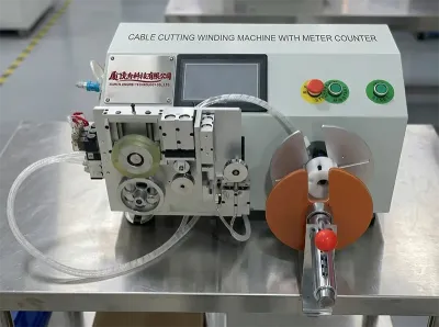 半自動電纜切割繞線計米機 高精度計長盤卷 WPM-2009LC
