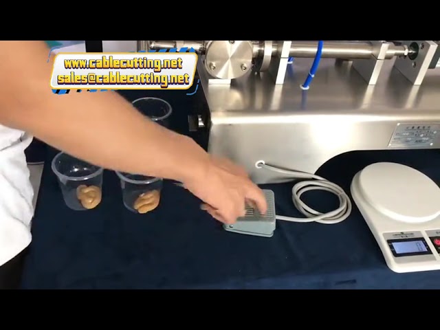 高黏稠液體填充機｜洗碗精、濃稠乳液、杏仁醬專用｜附儲料槽自動灌裝設備