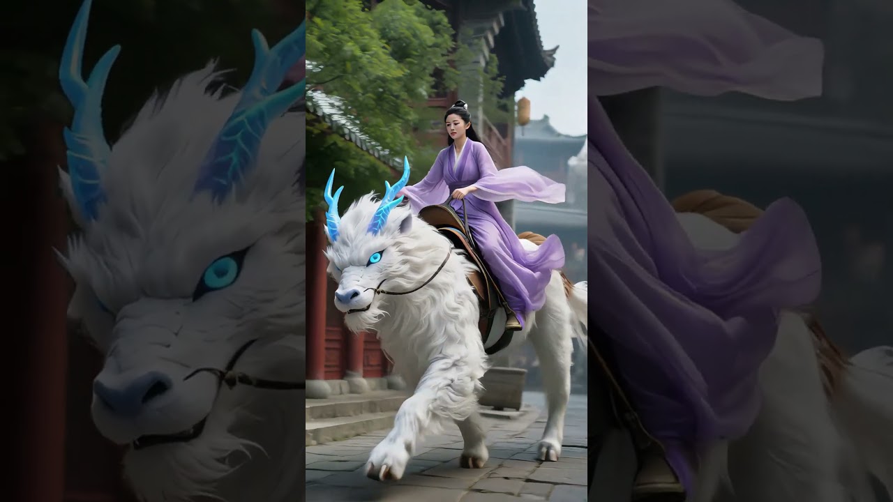 絕美女子騎乘神獸，一路狂奔震撼全場！