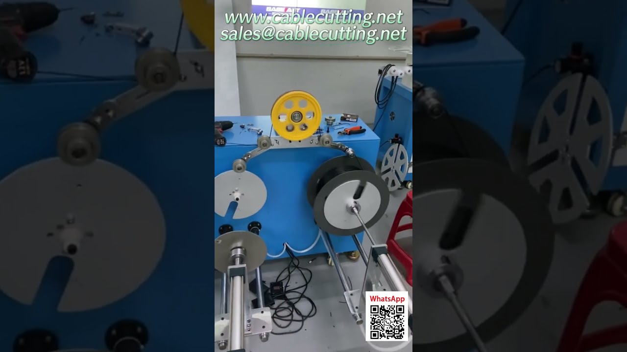 移動式液壓放線架搭配計量收線機實際運作展示