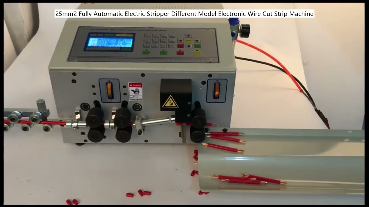 25mm² 全自動電動剝線機｜多型號電子線裁切剝皮設備