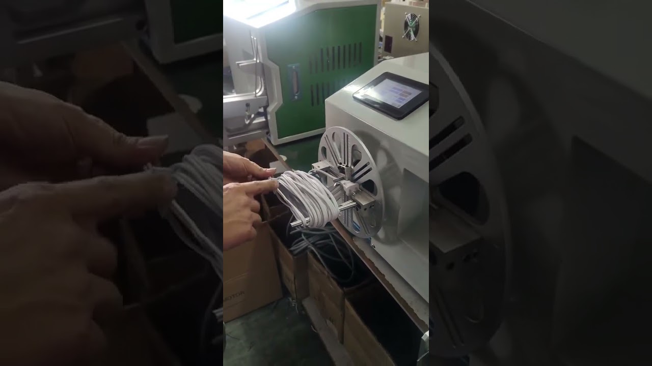 快速穩定的電源線與網路線自動繞線捆紮機｜支援圓形與8字型繞線