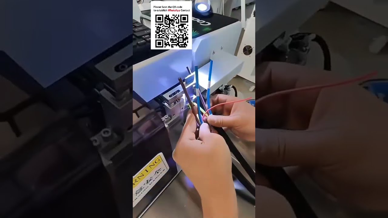電動車充電線束專用｜全自動熱縮套管列印、套入、烘烤一體機