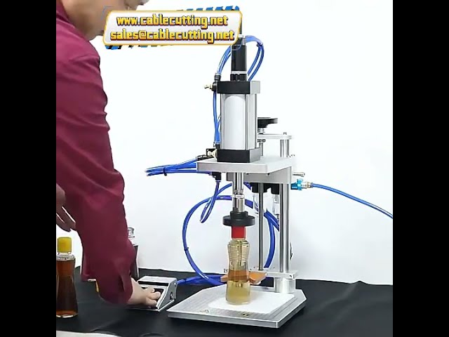 純氣動紅酒瓶蓋封口機｜鋁蓋壓蓋機｜高效密封設備