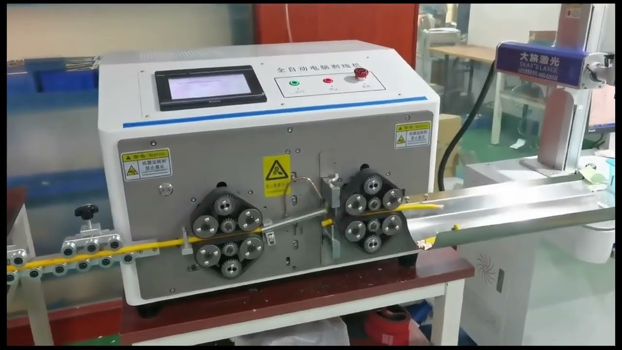大直徑電纜粗線裁切剝皮機｜重型方型電纜加工設備