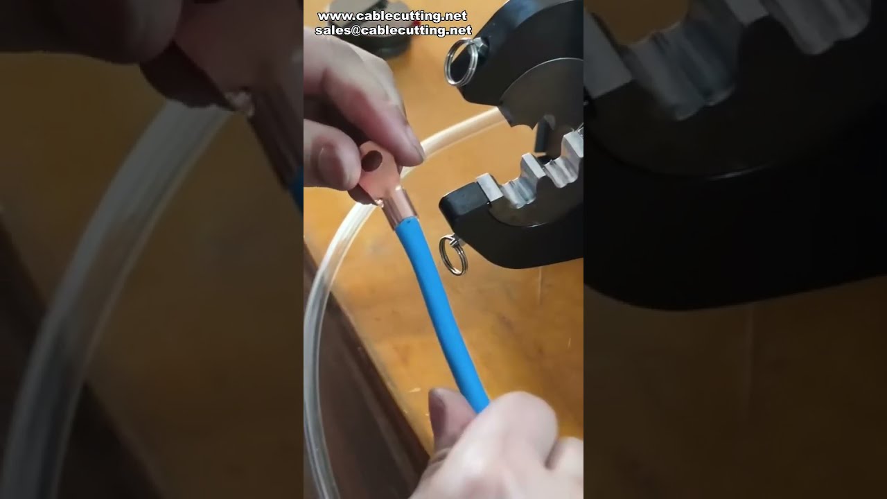 高效能氣動端子壓接機｜適用5-300A開放式接頭 #工廠 #機械