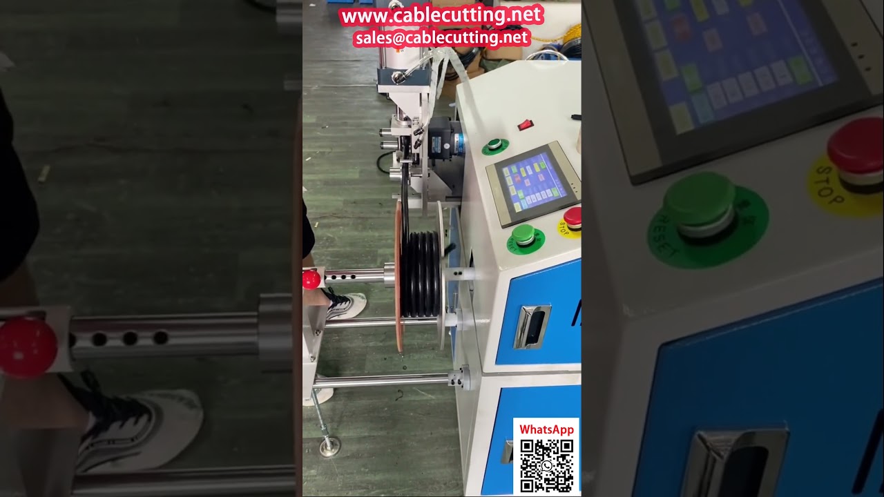 14mm 電纜繞線裁切機｜附計數器，提升工廠自動化效率