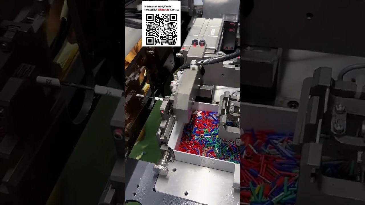 全自動剝線壓接端子與插入套管一體機 #自動化設備