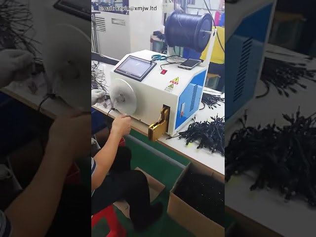 高速電動繞線機｜充電器線材綑紮設備｜屏蔽線HD自動綑綁機