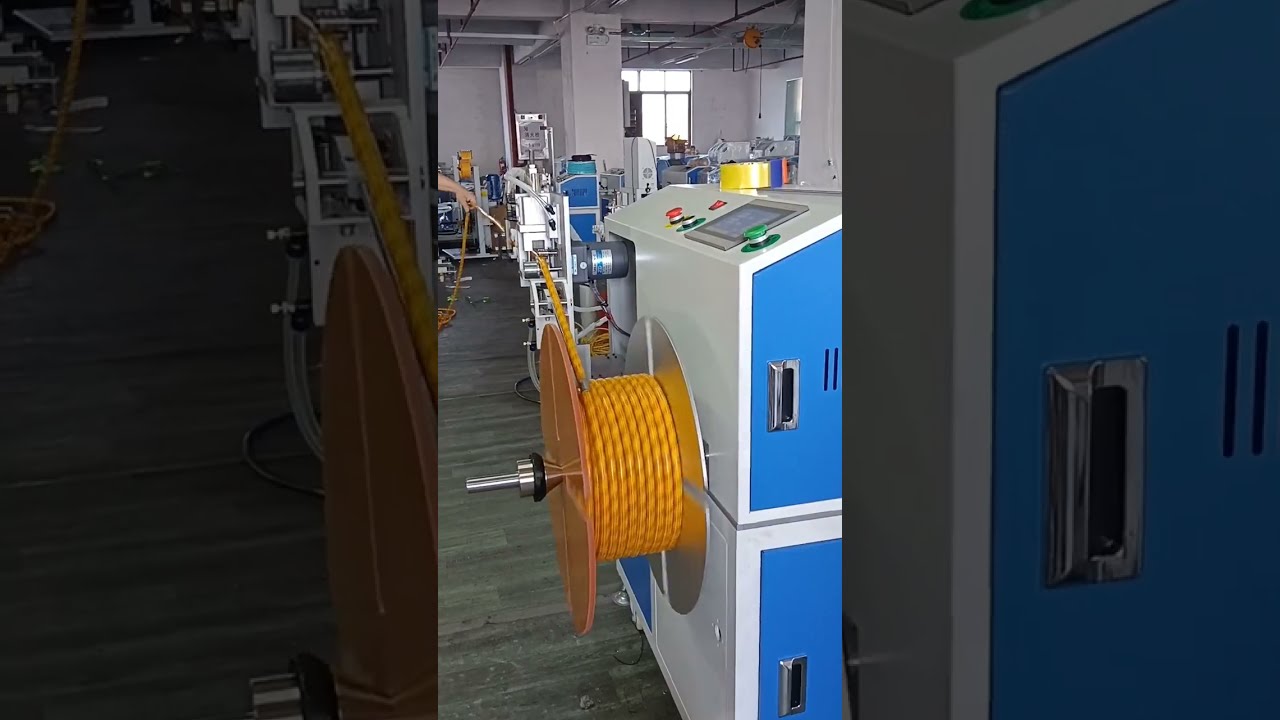 自動軟管盤繞機實機展示｜每分鐘100米以上高速運轉 #工廠 #機械