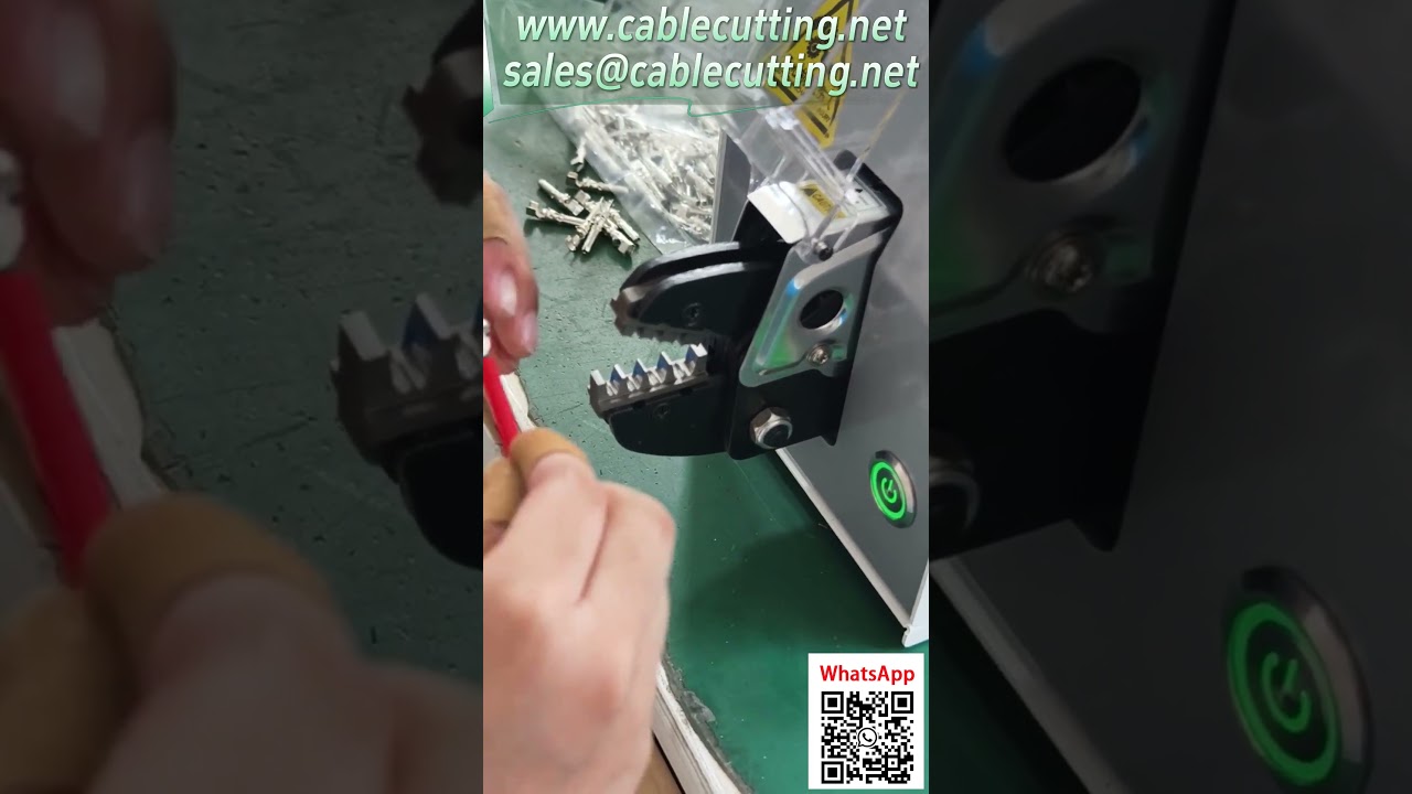 電動端子壓接機｜光伏端子壓接實拍｜免氣泵設計 #自動化設備
