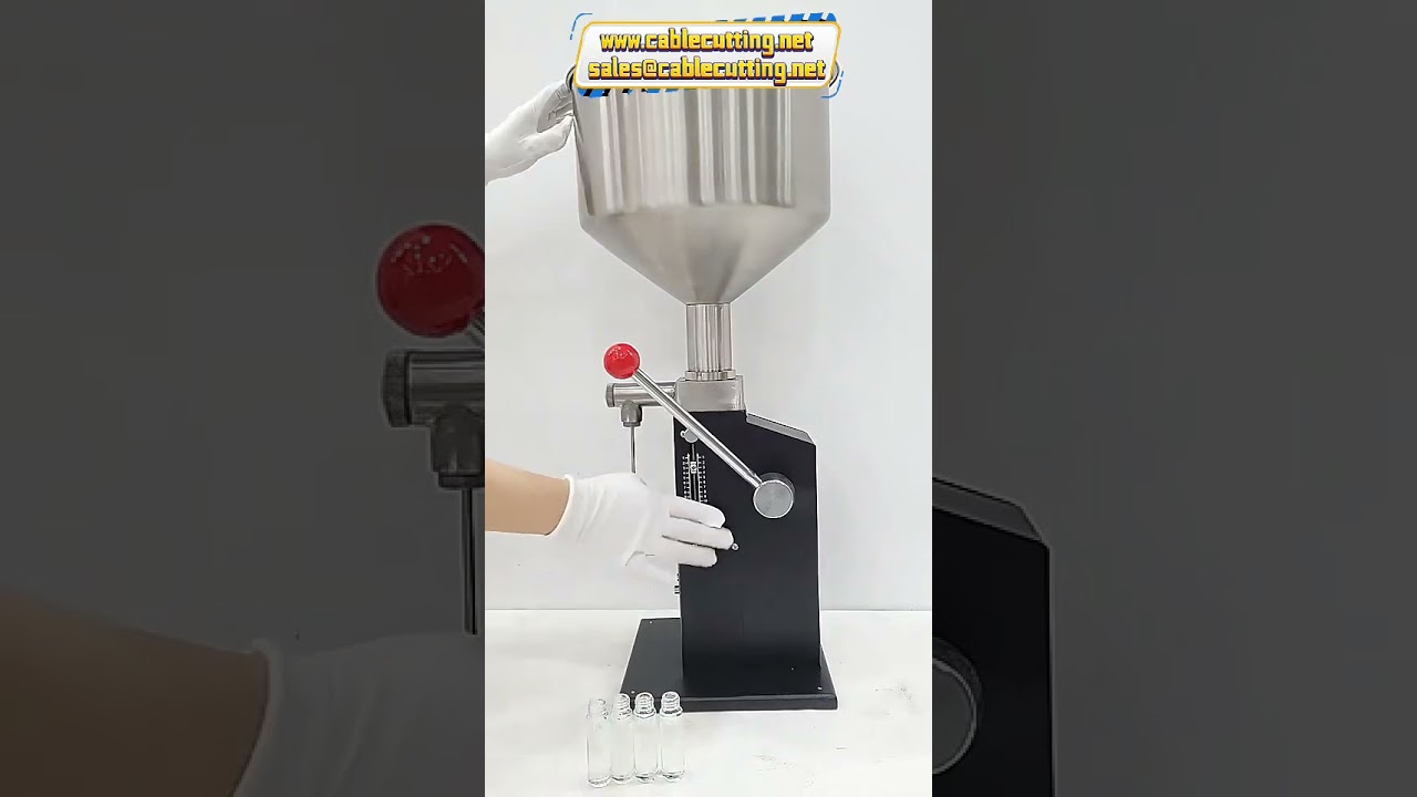 A03 手動定量唇蜜乳液填充機｜化妝品蜂蜜醬料罐裝瓶機